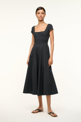 SHORT SLEEVE WELLS DRESS | BLACK