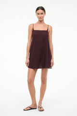 LAURA MINI COVERUP DRESS | DARK CHOCOLATE