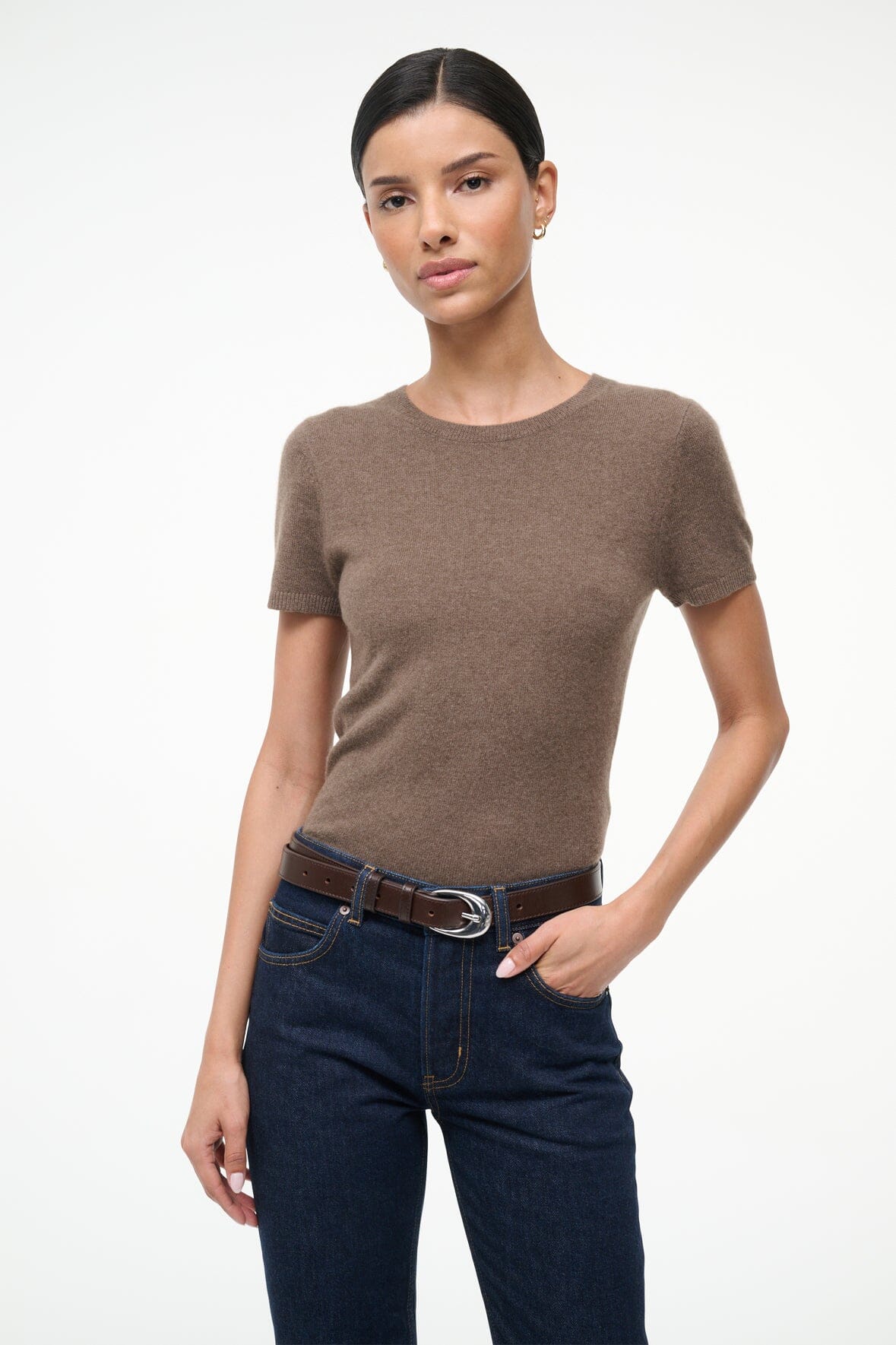 EASY CASHMERE TEE | TRUFFLE