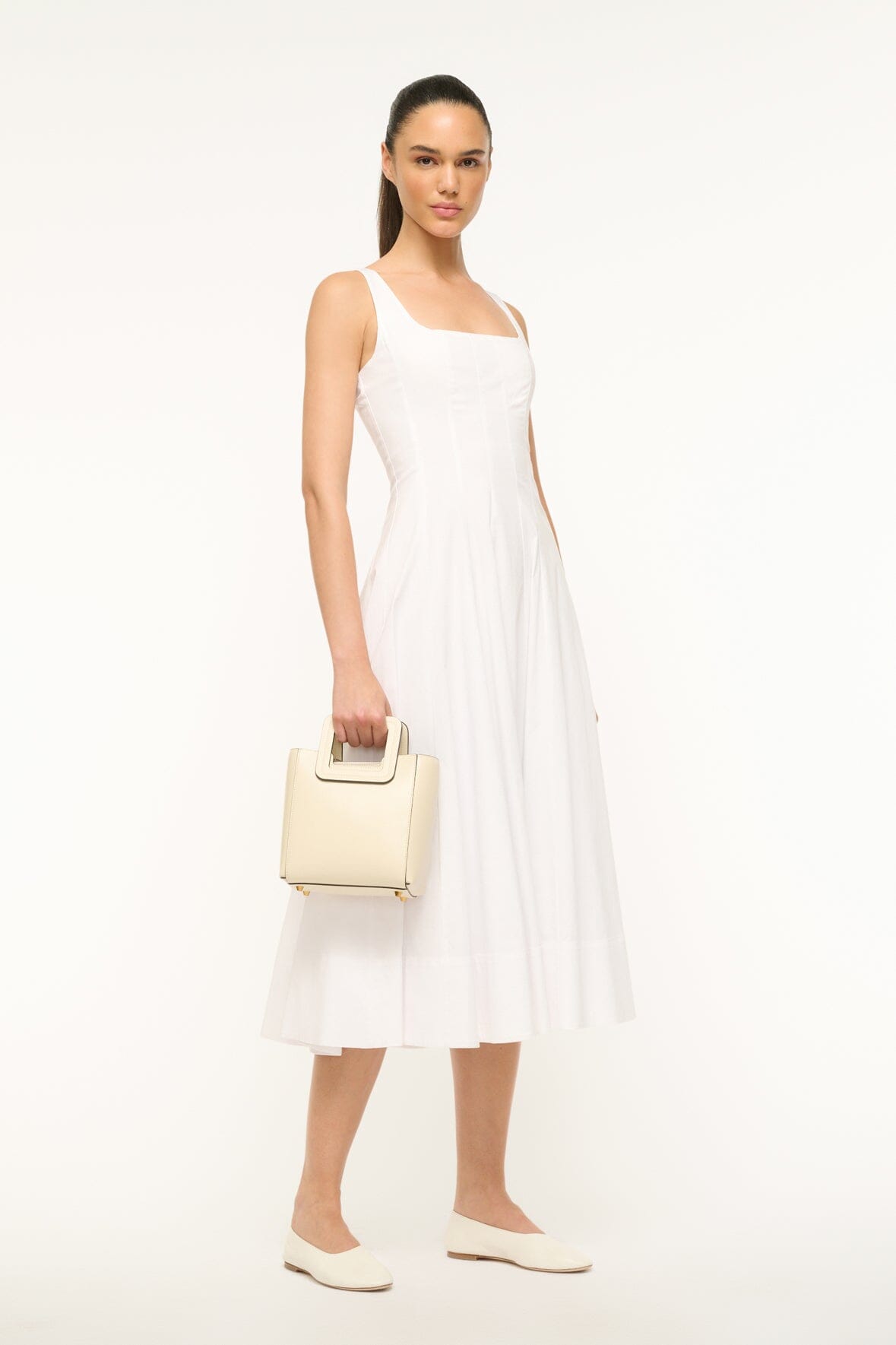 MINI SHIRLEY LEATHER BAG | CREAM