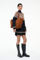 MAUDE TOTE BAG | TABAC SUEDE
