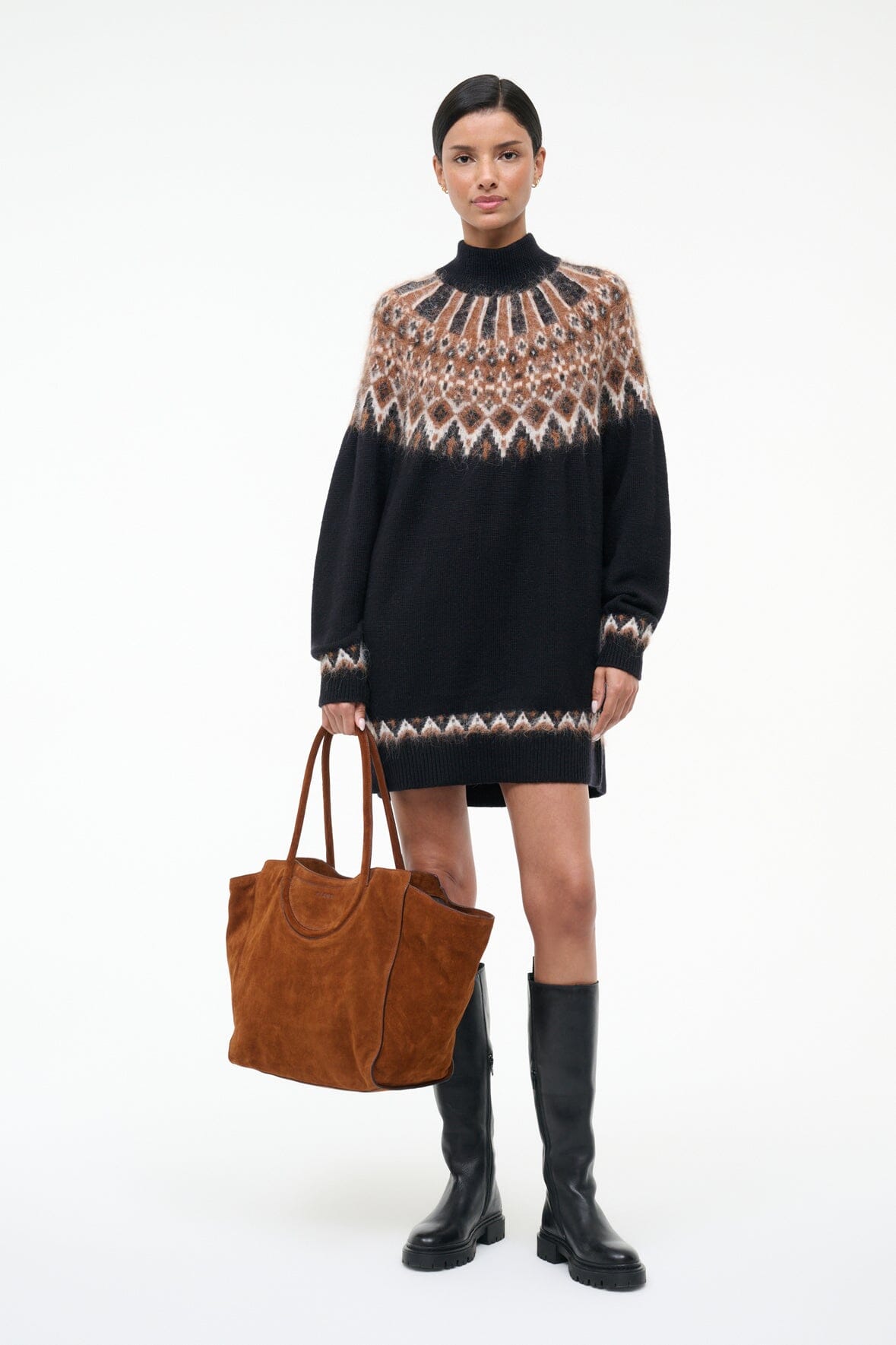 MAUDE TOTE BAG | TABAC SUEDE