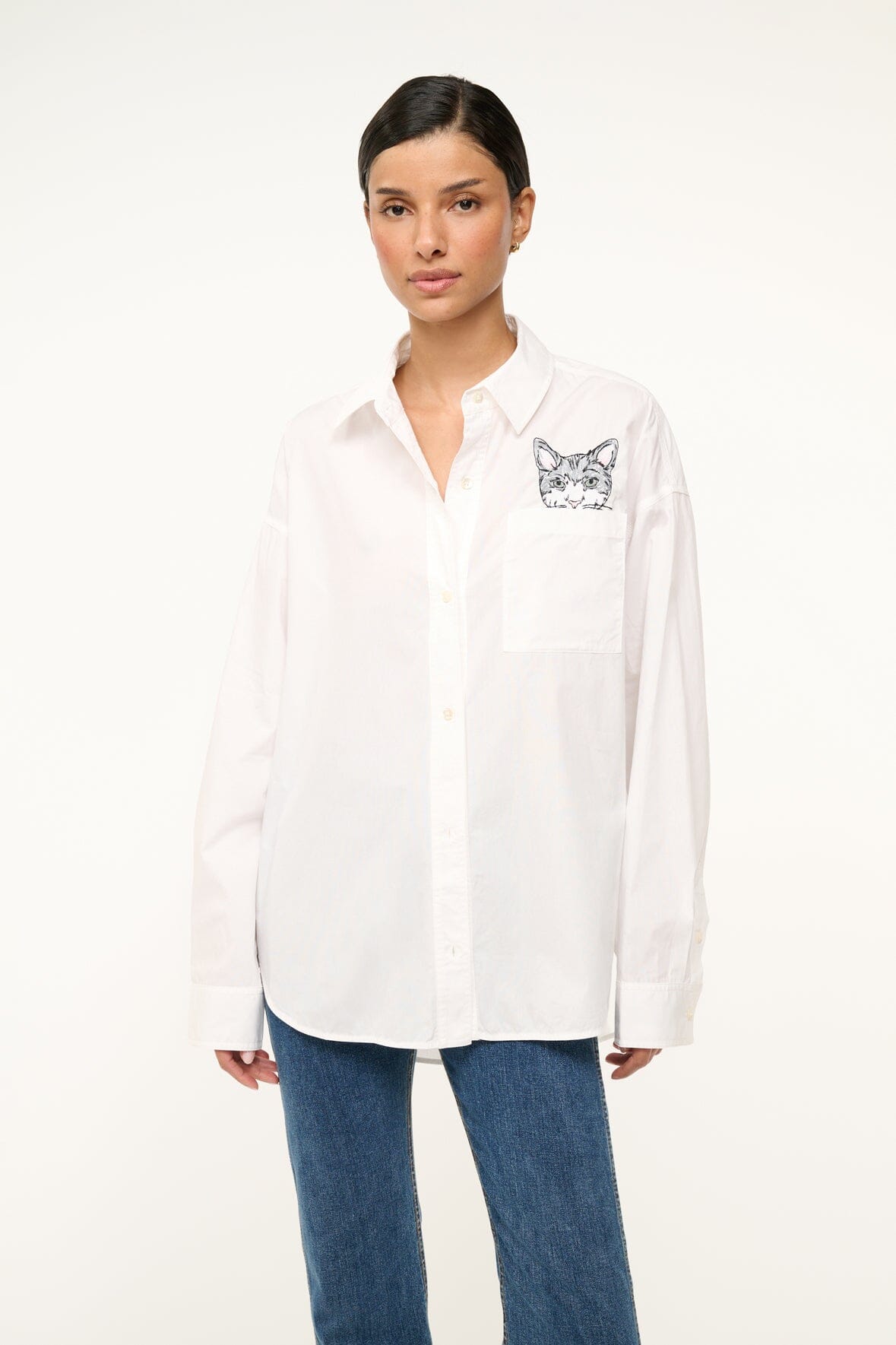 CUSTOM STAUD x C.BONZ CLASSIC OVERSIZED SHIRT | WHITE