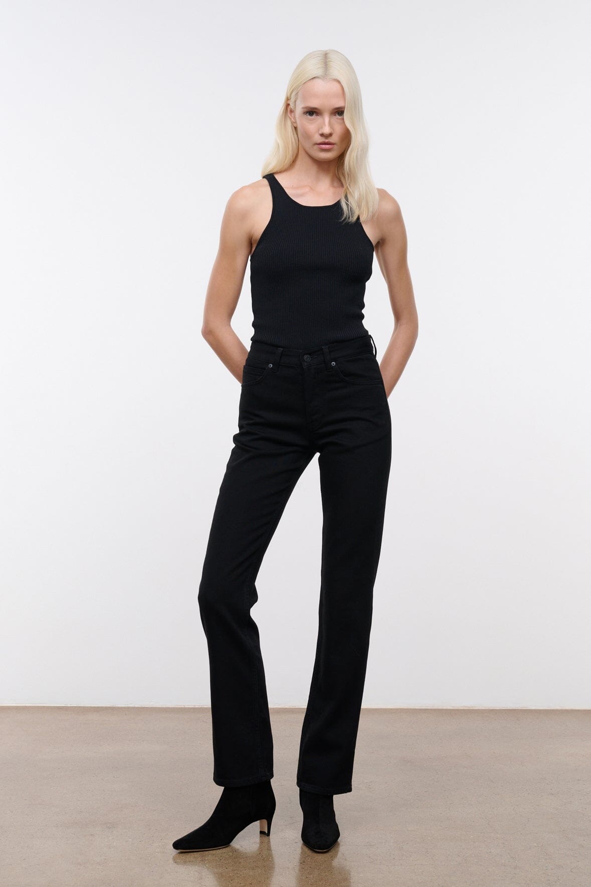TEDDY STRAIGHT JEAN | BLACK