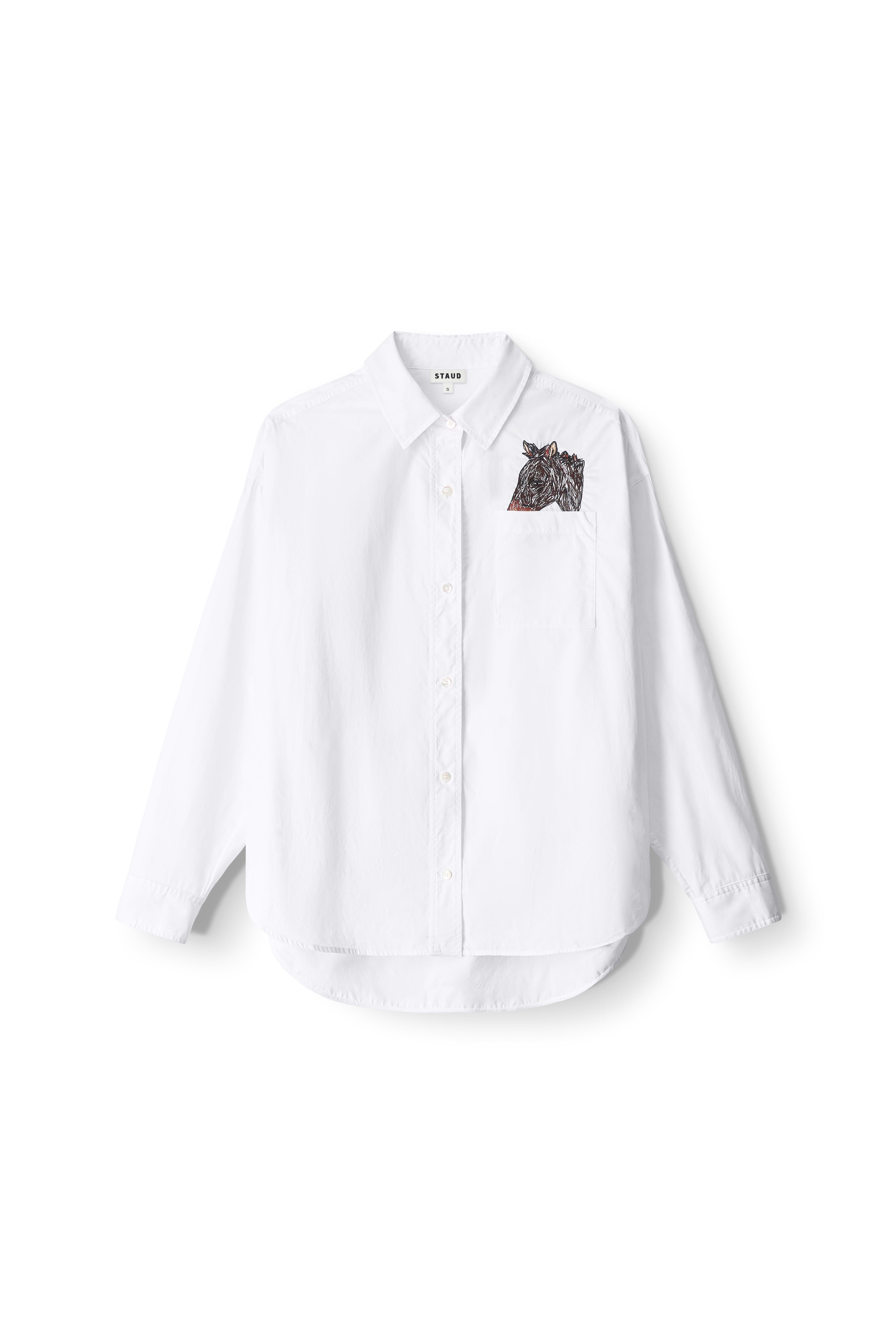 CUSTOM STAUD x C.BONZ CLASSIC OVERSIZED SHIRT | WHITE